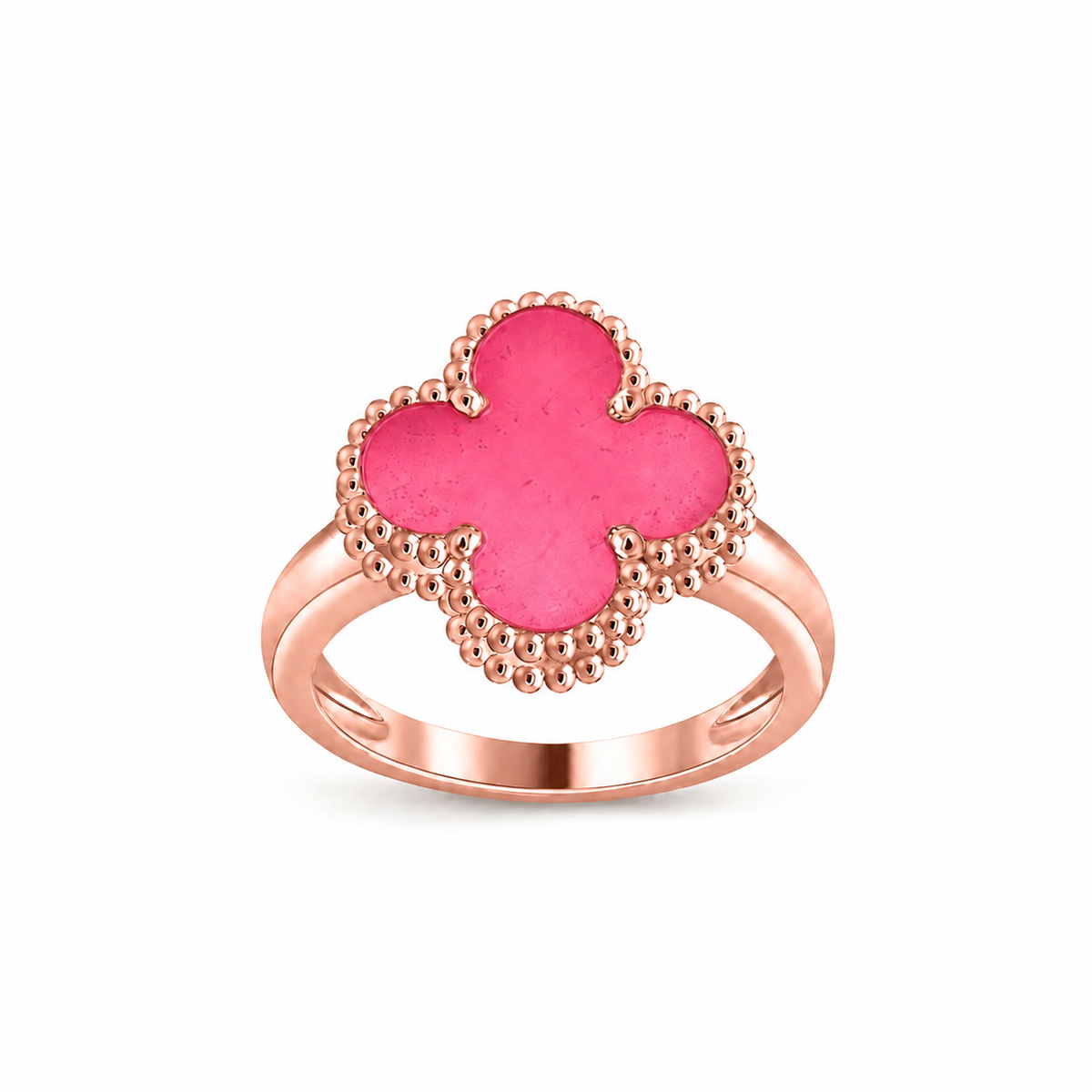 [Elowen]NEW CLOVER PINK ENAMEL RINGS