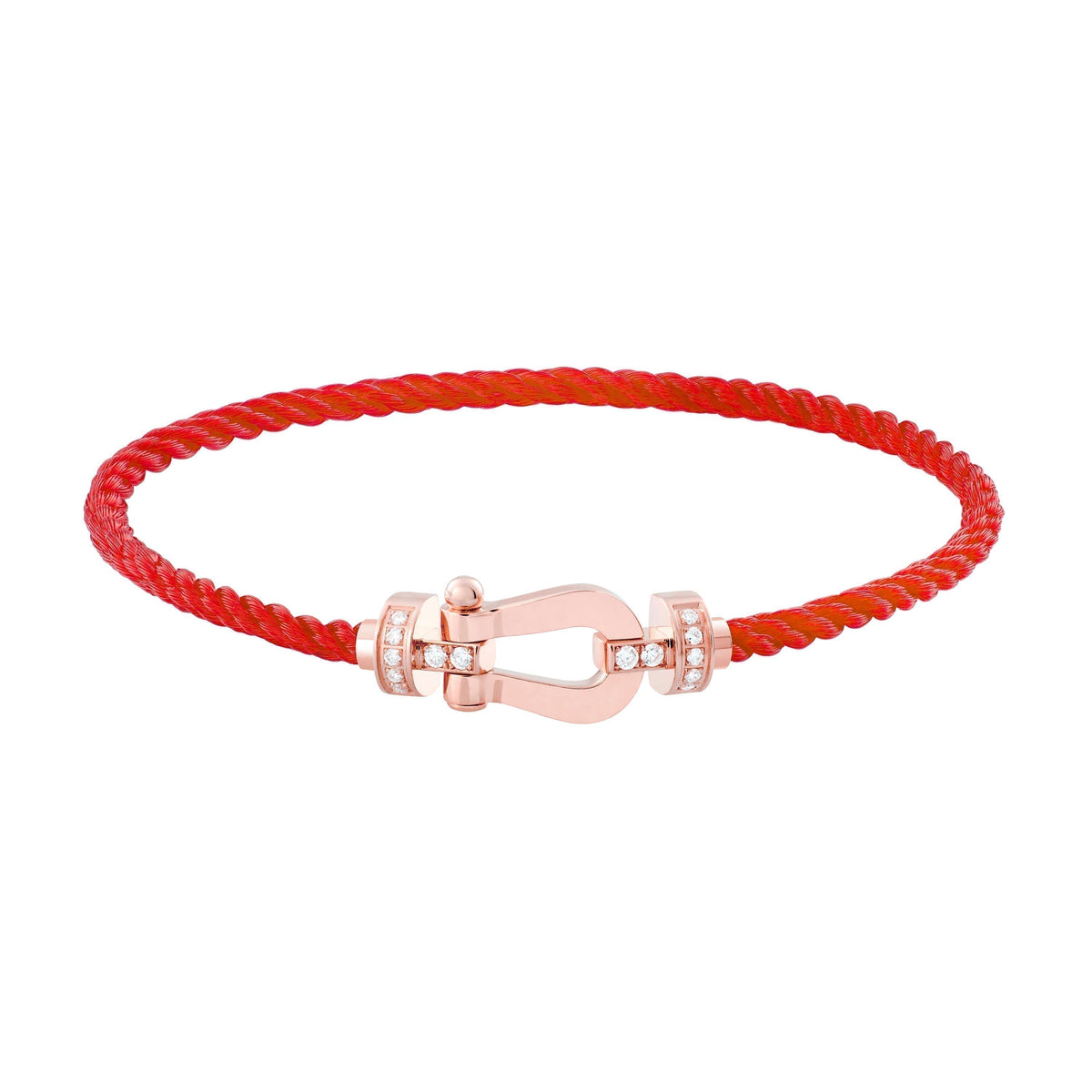 [Elowen jewels ]FORCE 10 HALF DIAMOND PINK GOLD RED CORDERI LARGE AND MEDIUM MODEL