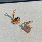 [Elowen jewels ]CLOVER MEDIUM 1 DIAMANT OHRRINGE PINK