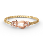 [Elowen jewels ]FORCE LARGE HORSESHOE HALF DIAMOND BRACELET ROSE GOLD