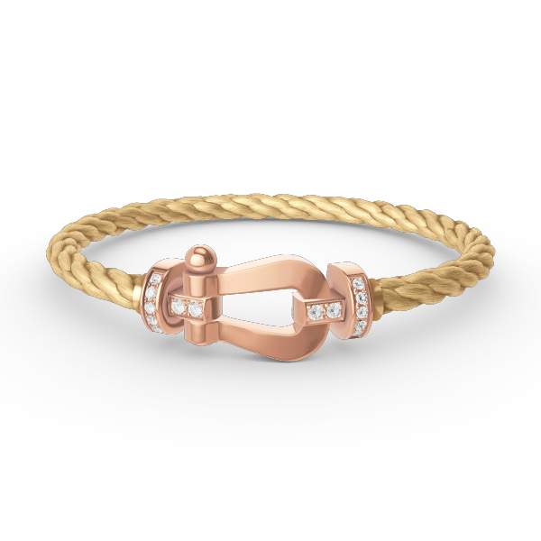 [Elowen jewels ]FORCE LARGE HORSESHOE HALF DIAMOND BRACELET ROSE GOLD