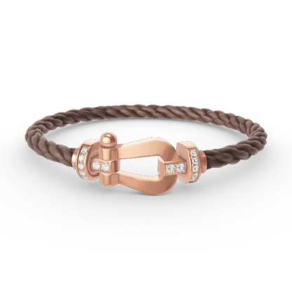 [Elowen Jewels]FORCE LARGE HORSESHOE HALF DIAMOND BRACELET ROSE GOLD