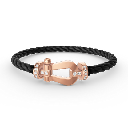 [Elowen Jewels]FORCE LARGE HORSESHOE HALF DIAMOND BRACELET ROSE GOLD