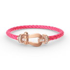 [Elowen jewels ]FORCE LARGE HORSESHOE HALF DIAMOND BRACELET ROSE GOLD