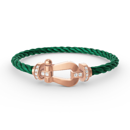 [Elowen Jewels]FORCE LARGE HORSESHOE HALF DIAMOND BRACELET ROSE GOLD