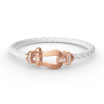 [Elowen Jewels]FORCE LARGE HORSESHOE HALF DIAMOND BRACELET ROSE GOLD