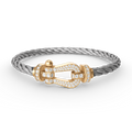 [Elowen jewels] FORCE GROSSES HUFEISEN-ARMBAND MIT VOLLBESATZ-DIAMANTEN GOLD