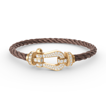 [Elowen Jewels]FORCE LARGE HORSESHOE FULL DIAMOND BRACELET GOLD