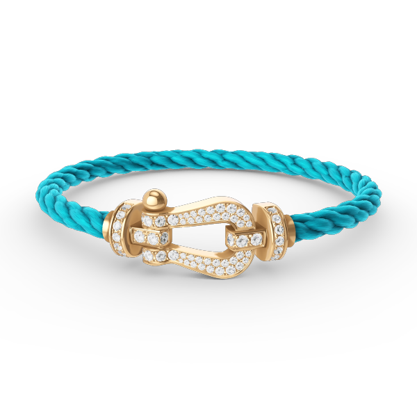 [Elowen jewels] FORCE GROSSES HUFEISEN-ARMBAND MIT VOLLBESATZ-DIAMANTEN GOLD