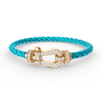[Elowen jewels] FORCE GROSSES HUFEISEN-ARMBAND MIT VOLLBESATZ-DIAMANTEN GOLD