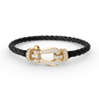 [Elowen jewels] FORCE GROSSES HUFEISEN-ARMBAND MIT VOLLBESATZ-DIAMANTEN GOLD