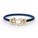 [Elowen jewels] FORCE GROSSES HUFEISEN-ARMBAND MIT VOLLBESATZ-DIAMANTEN GOLD