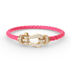 [Elowen jewels] FORCE GROSSES HUFEISEN-ARMBAND MIT VOLLBESATZ-DIAMANTEN GOLD