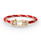 [Elowen jewels] FORCE GROSSES HUFEISEN-ARMBAND MIT VOLLBESATZ-DIAMANTEN GOLD