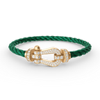 [Elowen jewels] FORCE GROSSES HUFEISEN-ARMBAND MIT VOLLBESATZ-DIAMANTEN GOLD