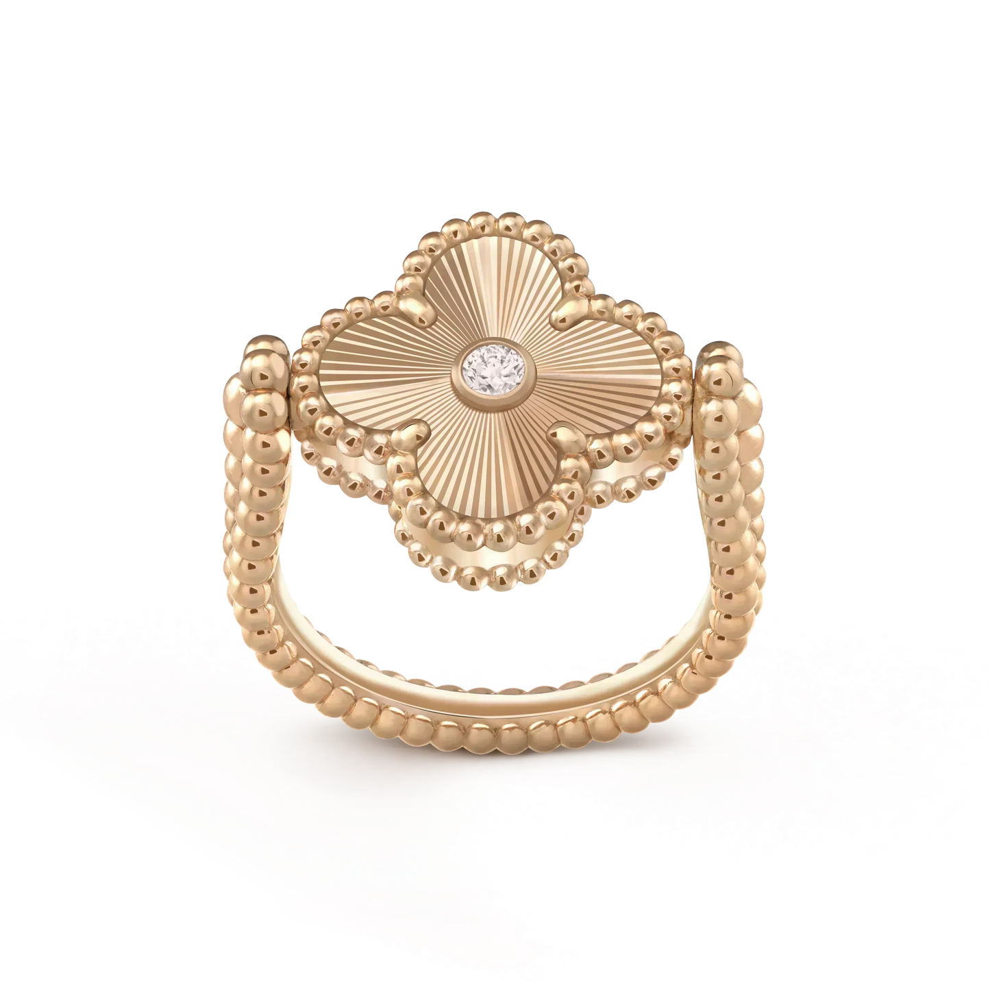 [Elowen Jewels]CLOVER RIVERSIBLE PINK GOLD RING