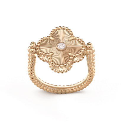 [Elowen Jewels]CLOVER RIVERSIBLE PINK GOLD RING