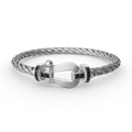 [Elowen jewels ]FORCE LARGE HORSESHOE BLACK DIAMOND BRACELET SILVER