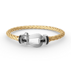 [Elowen jewels ]FORCE LARGE HORSESHOE BLACK DIAMOND BRACELET SILVER