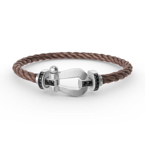 [Elowen jewels ]FORCE LARGE HORSESHOE BLACK DIAMOND BRACELET SILVER