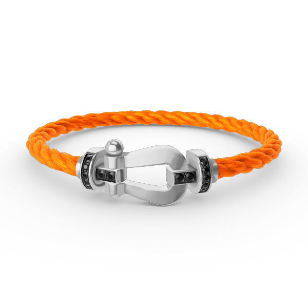 [Elowen jewels ]FORCE LARGE HORSESHOE BLACK DIAMOND BRACELET SILVER