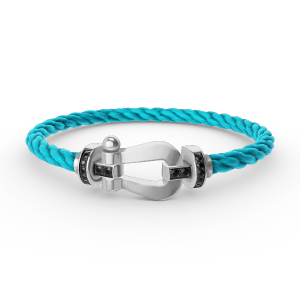 [Elowen jewels ]FORCE LARGE HORSESHOE BLACK DIAMOND BRACELET SILVER