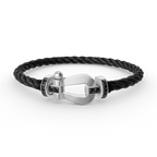 [Elowen jewels ]FORCE LARGE HORSESHOE BLACK DIAMOND BRACELET SILVER