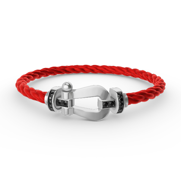 [Elowen jewels ]FORCE LARGE HORSESHOE BLACK DIAMOND BRACELET SILVER
