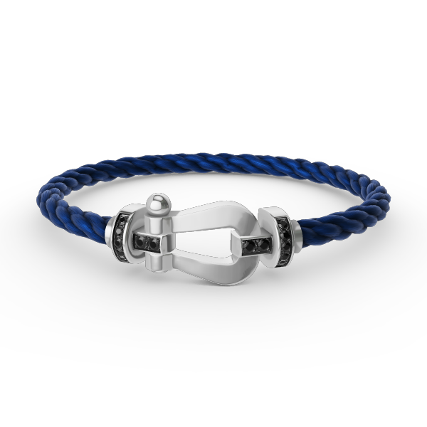 [Elowen jewels ]FORCE LARGE HORSESHOE BLACK DIAMOND BRACELET SILVER