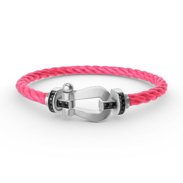 [Elowen jewels ]FORCE LARGE HORSESHOE BLACK DIAMOND BRACELET SILVER