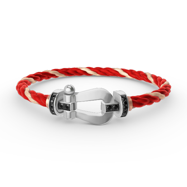 [Elowen jewels ]FORCE LARGE HORSESHOE BLACK DIAMOND BRACELET SILVER