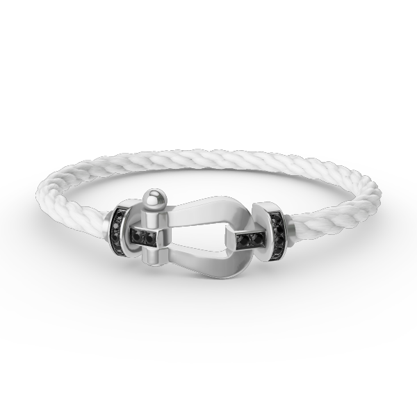 [Elowen jewels ]FORCE LARGE HORSESHOE BLACK DIAMOND BRACELET SILVER