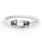 [Elowen jewels ]FORCE LARGE HORSESHOE BLACK DIAMOND BRACELET SILVER