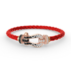 [Elowen jewels ]FORCE LARGE HORSESHOE BLACK WHITE DIAMOND BRACELET ROSE GOLD
