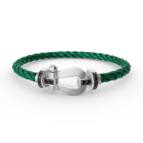 [Elowen jewels ]FORCE LARGE HORSESHOE BLACK DIAMOND BRACELET SILVER