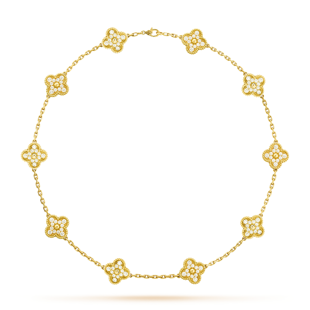 [Elowen jewels ]クローバー 10モチーフ ダイヤモンドネックレス