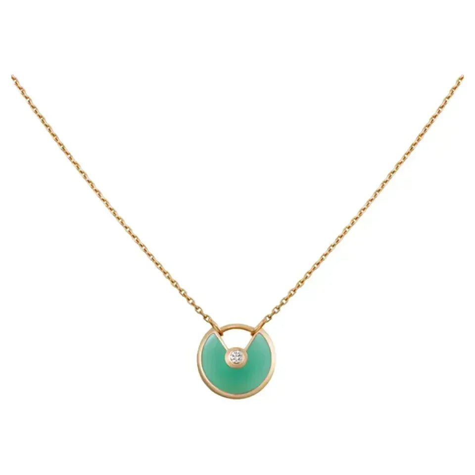 [Elowen jewels ]アミュレット ゴールド マラカイト ネックレス