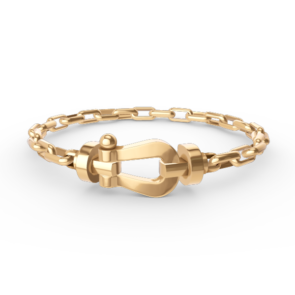 [Elowen jewels ]FORCE LARGE HORSESHOE CLASP  METAL BRACELET