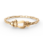 [Elowen jewels ]FORCE LARGE HORSESHOE CLASP  METAL BRACELET