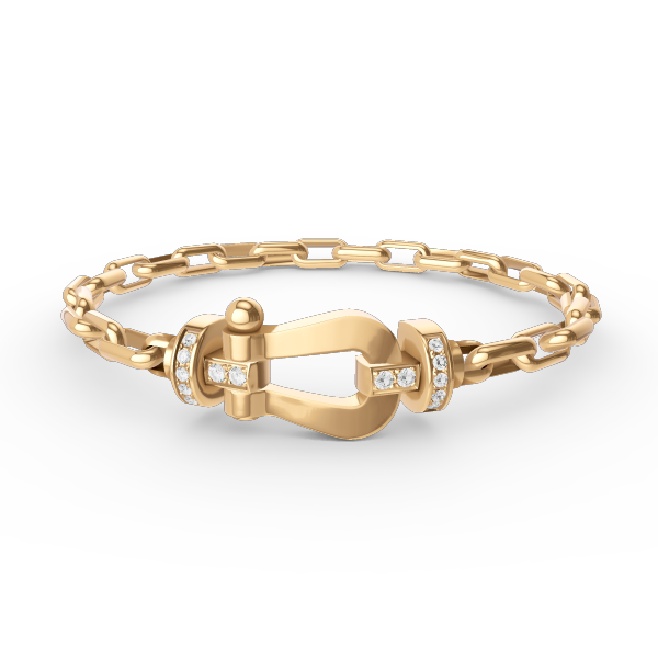 [Elowen jewels ]FORCE LARGE HORSESHOE CLASP  METAL BRACELET