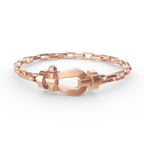 [Elowen jewels ]FORCE LARGE HORSESHOE CLASP  METAL BRACELET