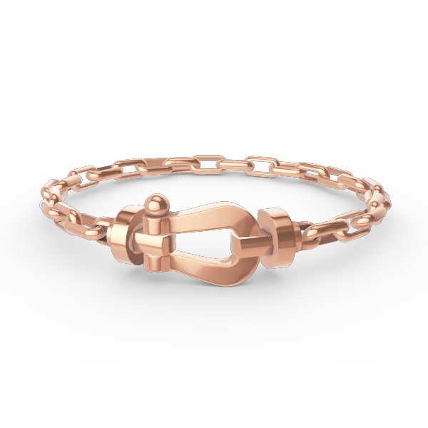 [Elowen jewels ]FORCE LARGE HORSESHOE CLASP  METAL BRACELET
