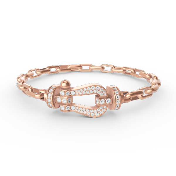 [Elowen jewels ]FORCE LARGE HORSESHOE CLASP  METAL BRACELET