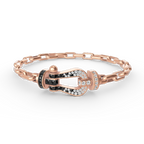 [Elowen jewels ]FORCE LARGE HORSESHOE CLASP  METAL BRACELET