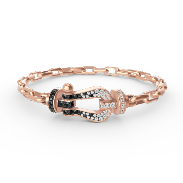 [Elowen jewels ]FORCE LARGE HORSESHOE CLASP  METAL BRACELET