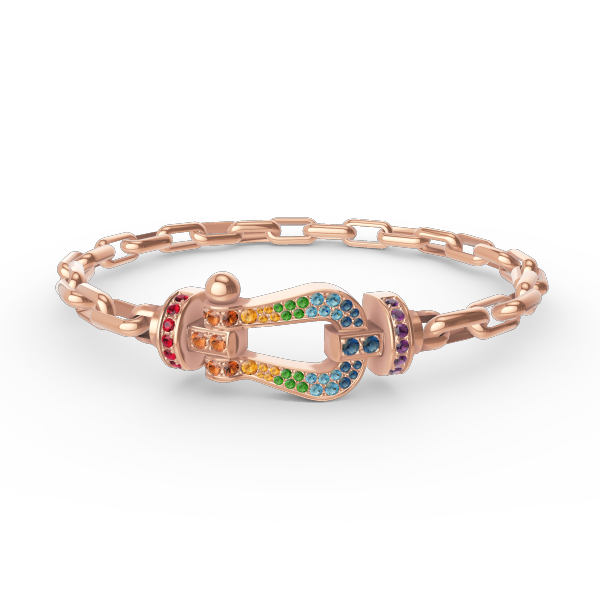 [Elowen jewels ]FORCE LARGE HORSESHOE CLASP  METAL BRACELET