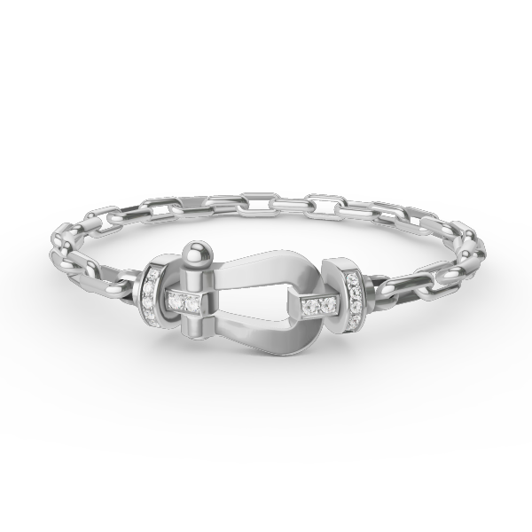[Elowen jewels ]FORCE LARGE HORSESHOE CLASP  METAL BRACELET