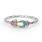 [Elowen jewels ]FORCE LARGE HORSESHOE CLASP  METAL BRACELET