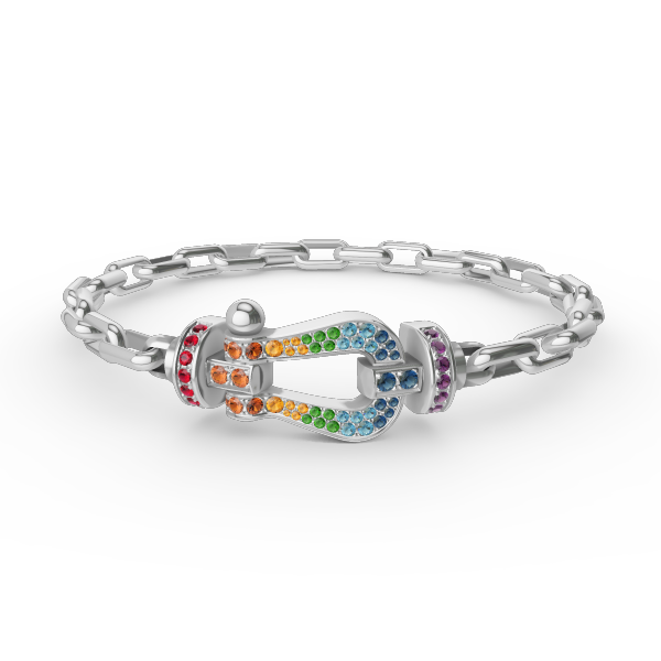 [Elowen jewels ]FORCE LARGE HORSESHOE CLASP  METAL BRACELET