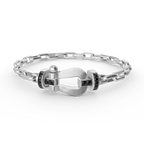 [Elowen jewels ]FORCE LARGE HORSESHOE CLASP  METAL BRACELET